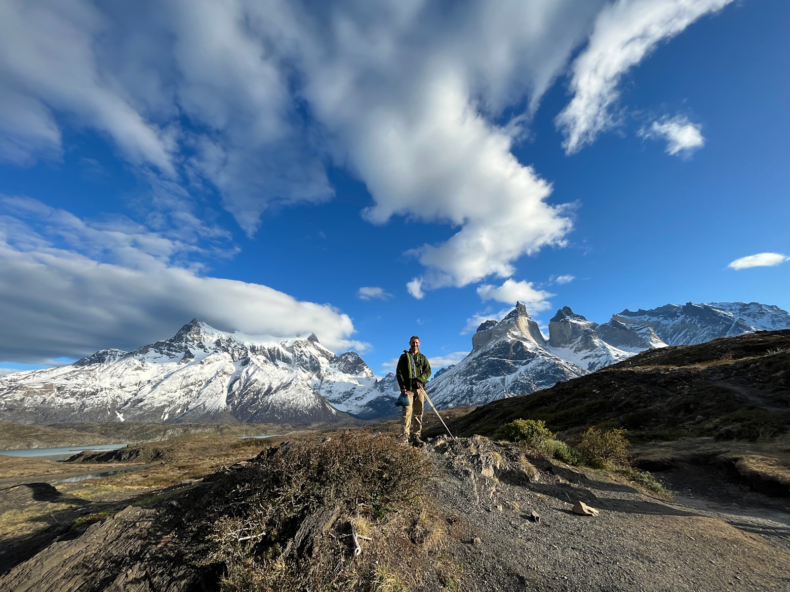 Taking in the breathtaking Torres del Paine Massif, Chile. 