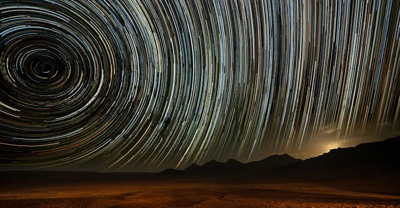 Star trails, Namibia
