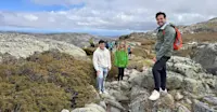 Guests hiking, Manteigas, Portugal.
