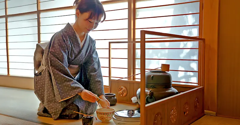Private tea ceremony, Japan.