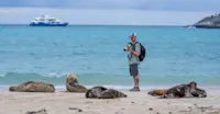 Nat Hab guest, Isabela Island, Galapagos, Ecuador.