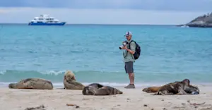 Nat Hab guest, Isabela Island, Galapagos, Ecuador.