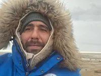 Looking for polar bears in Canada.