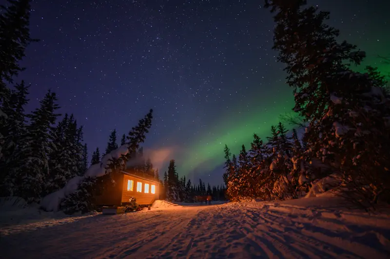 Nat Hab's Aurora Cabin, Churchill, Manitoba.