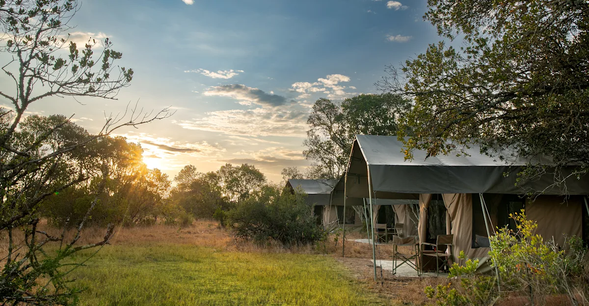 Guest tents at Nat Hab's Rhino Camp—Ol Pejeta Conservancy