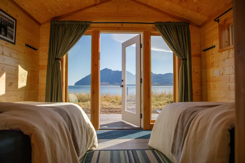 Guest cabin at Nat Hab's Alaska Bear Camp, Lake Clark National Park & Preserve.