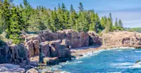 Rocky coastline, Acadia National Park, Maine.