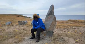 Enjoying Hudson Bay in Churchill. 
