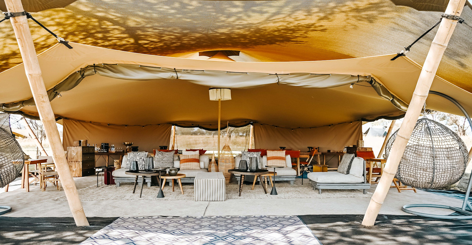 Lounge tent interior