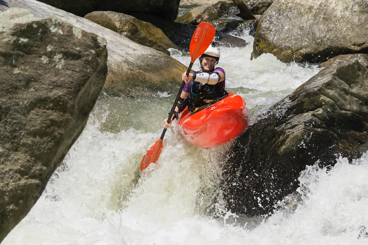 Kayaking the Green River in North Carolina. 