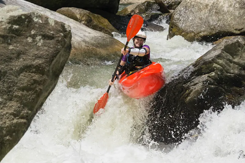 Kayaking the Green River in North Carolina. 