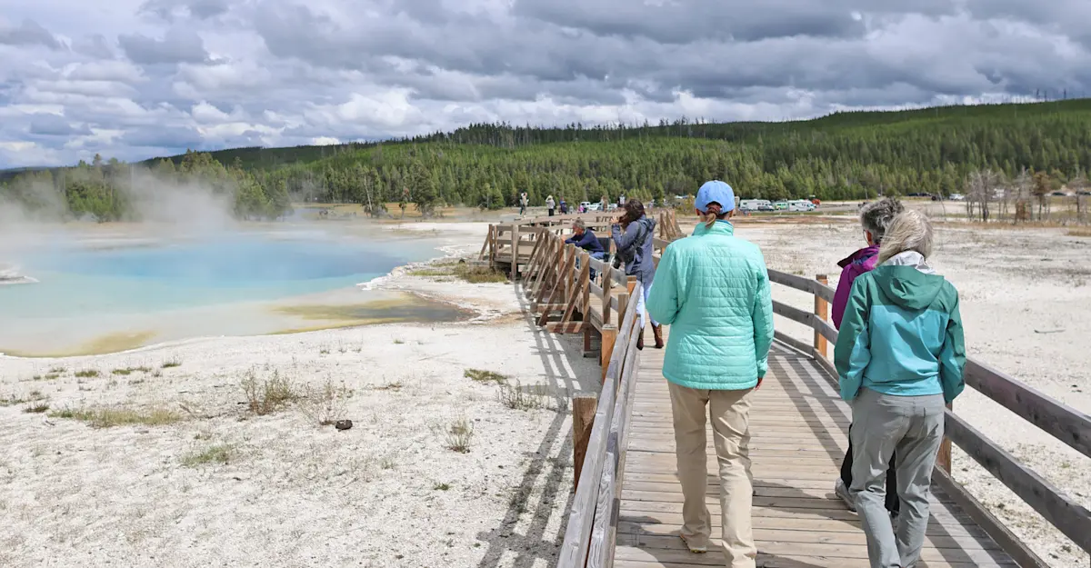 Nat Hab guests, Yellowstone National Park, Wyoming.