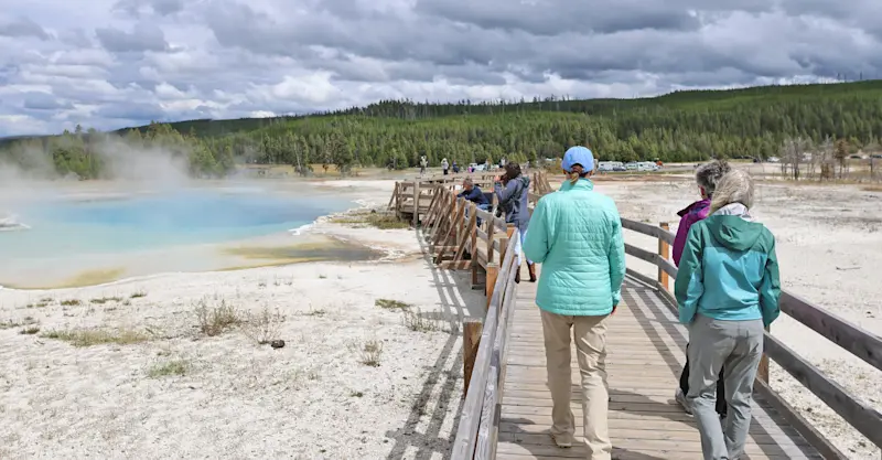 Nat Hab guests, Yellowstone National Park, Wyoming.