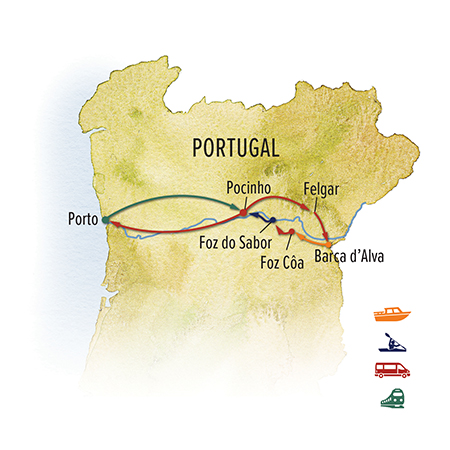 Trip map for Discovering Portugal's River of Wine