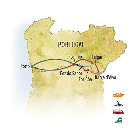 Trip map for Discovering Portugal's River of Wine