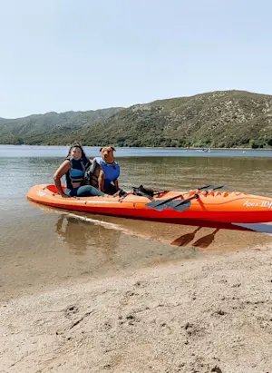 Kayaking with my dog Kennedy in California
