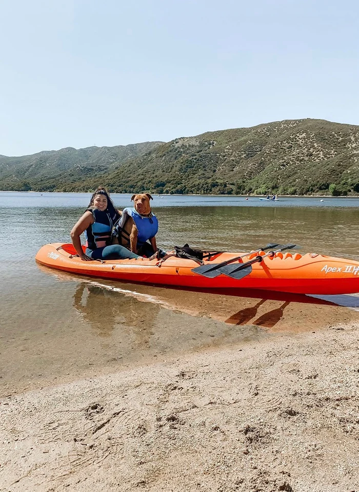 Kayaking with my dog Kennedy in California
