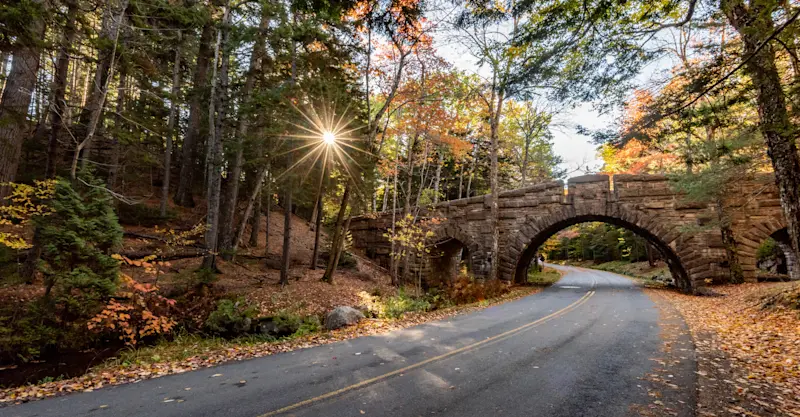 Stanley Brook Bridge, Acadia National Park, Maine. 