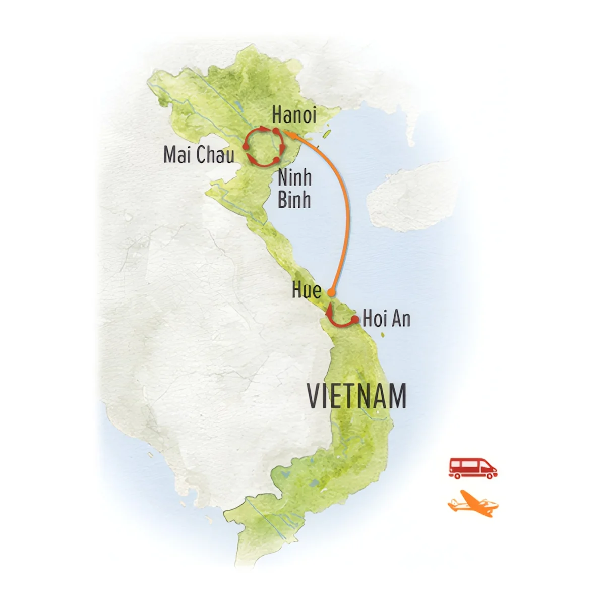 Trip map for Vietnam: An Intimate Portrait
