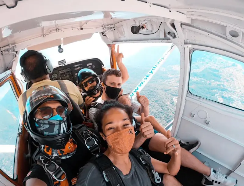 Skydiving in the Jungles of Mexico.