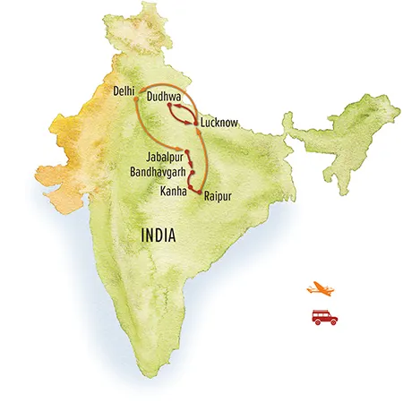 Trip map for Grand India Photo Expedition