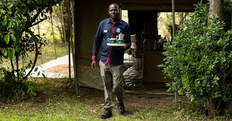 Camp staff at Nat Hab's Migration Camp—Maasai Mara
