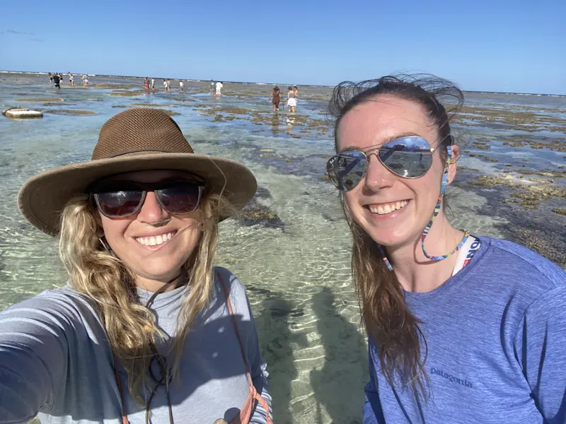 Tide pool walk at Lady Elliot Island, Queensland, Australia.