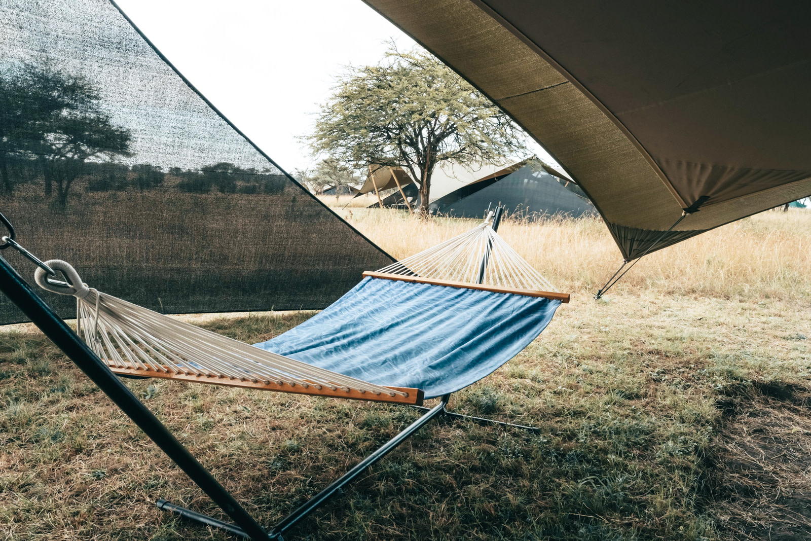 Guest tent awning