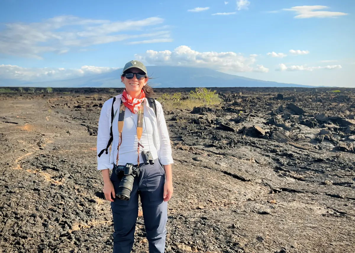 Lava walk in the Galapagos. 