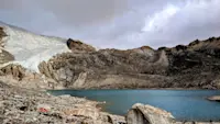 Setting up camp at 16,000 ft in the Andes of Peru.