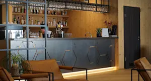 Bar and lounge area