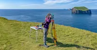 Earthwatch Expeditions Scientist surveying wildlife, Iceland.