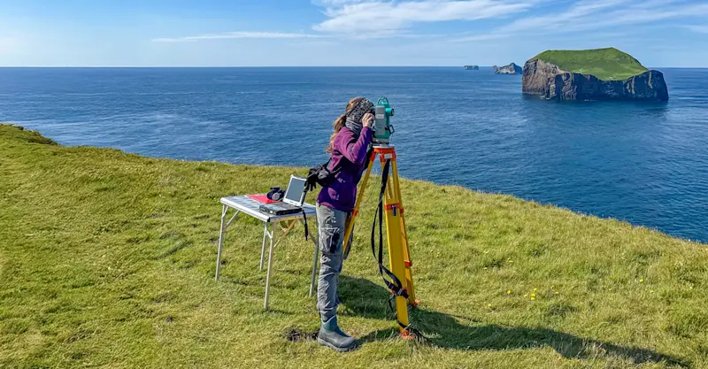 Earthwatch Expeditions Scientist surveying wildlife, Iceland.