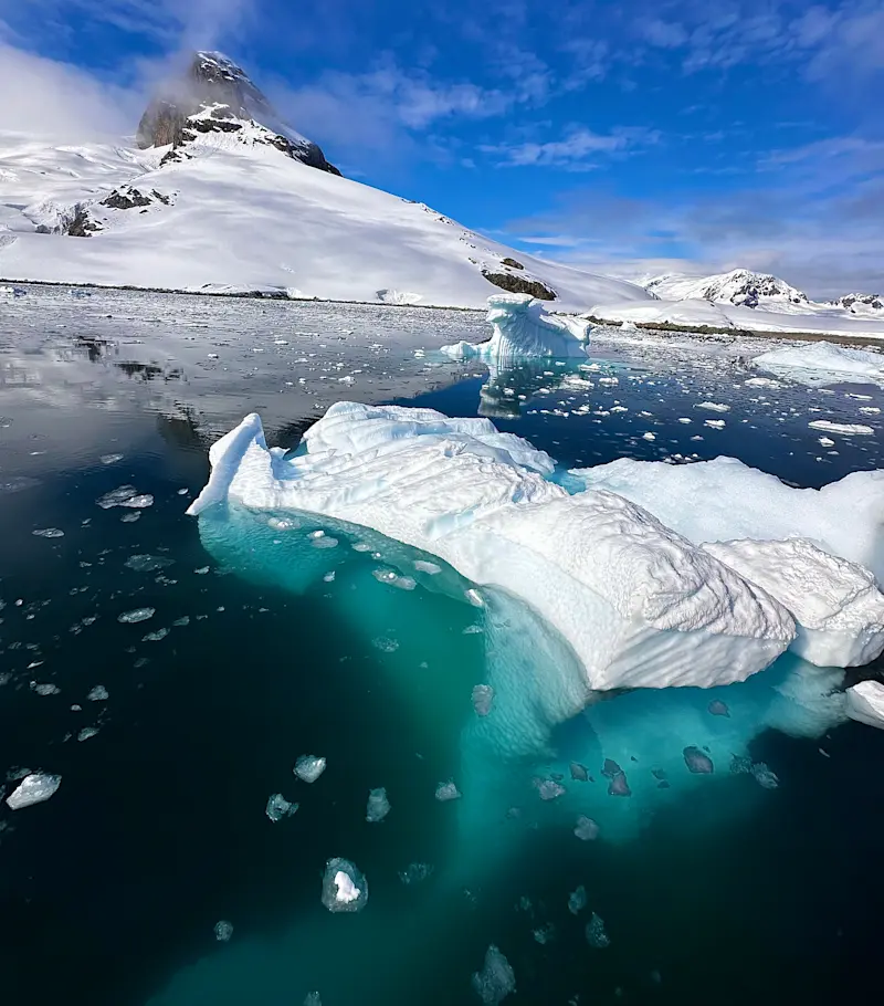 Nature sculpted in ice in Antarctica.