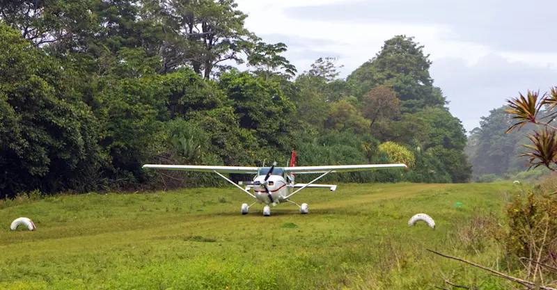 Private charter plane, Corcovado National Park, Costa Rica.