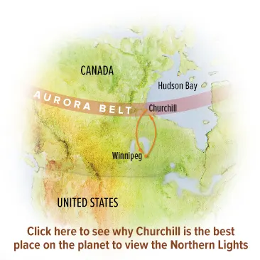 Trip map for Northern Lights Photo Expedition