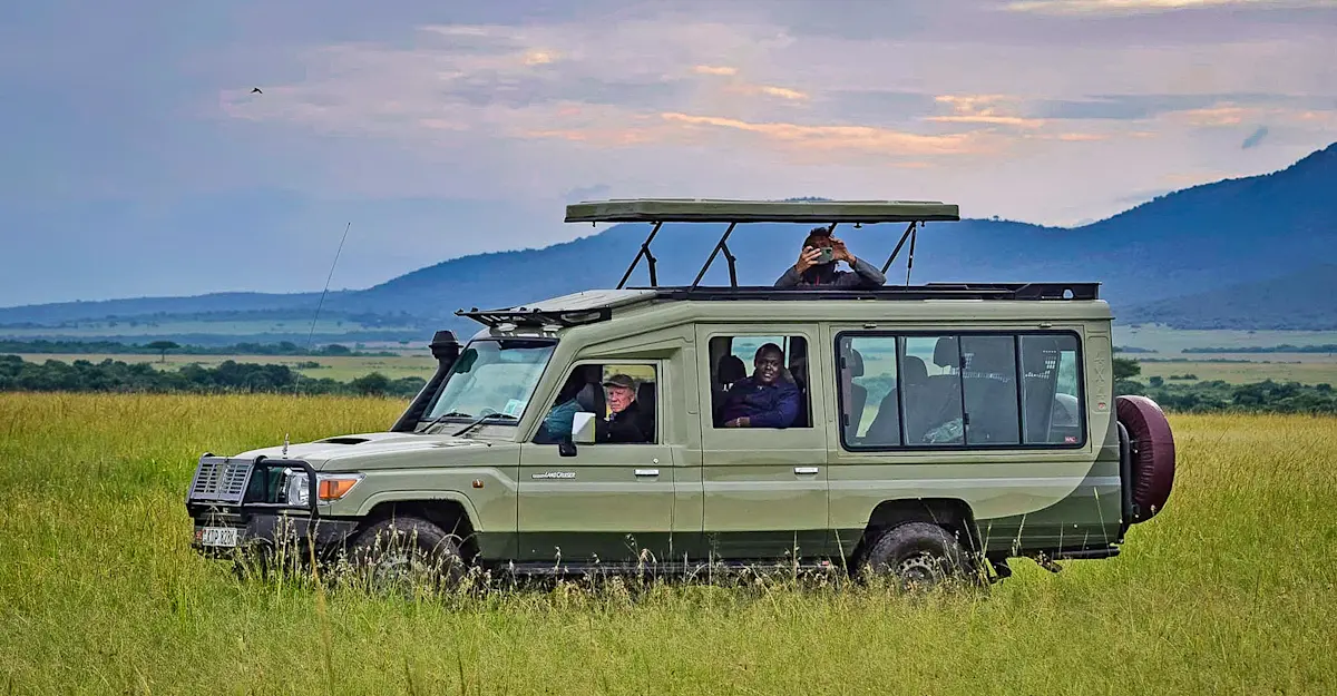 Earthwatch Expeditions Field Vehicle, Maasai Mara, Kenya.