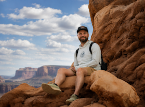 Kristopher explores the sandstone formations of Arches National Park, Utah.