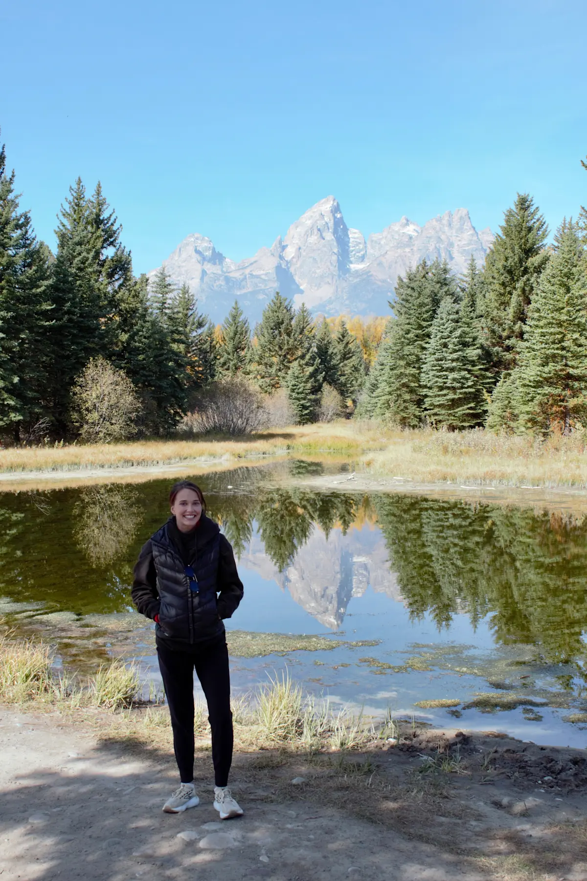 Taking in the scenery in Grand Teton National Park, Wyoming. 