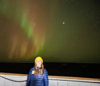 Aurora Borealis on the tundra in Churchill. 