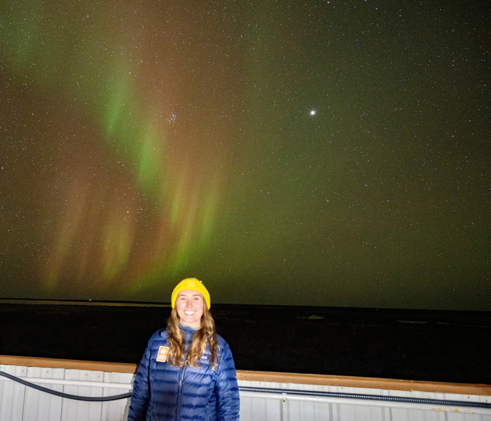 Aurora Borealis on the tundra in Churchill. 