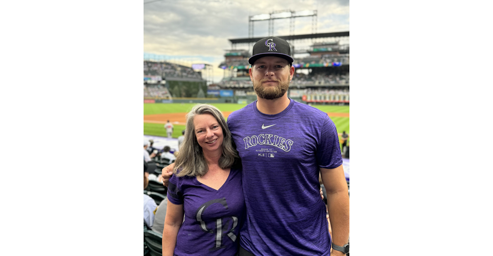 Taking in a Rockies game with my son