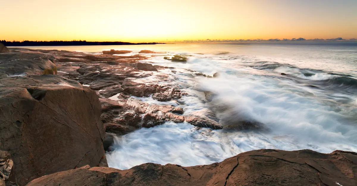 Rocky coastline, Acadia National Park, Maine.