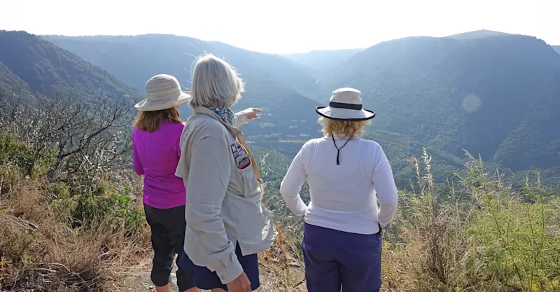 Nat Hab guests and Expedition Leader, Portugal.