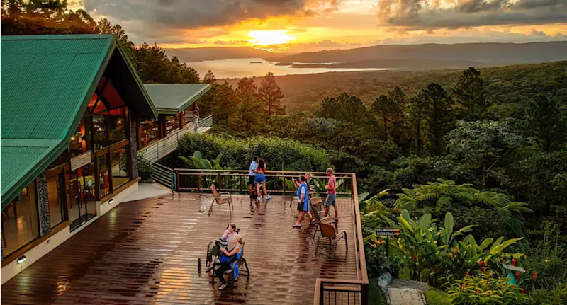 Sunset view from the deck