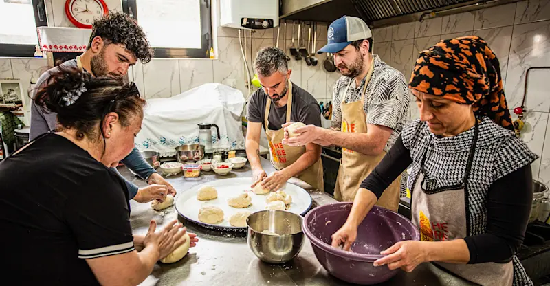 Private cooking class at Hereni Women's Cooperative, Ortahisar, Turkey.