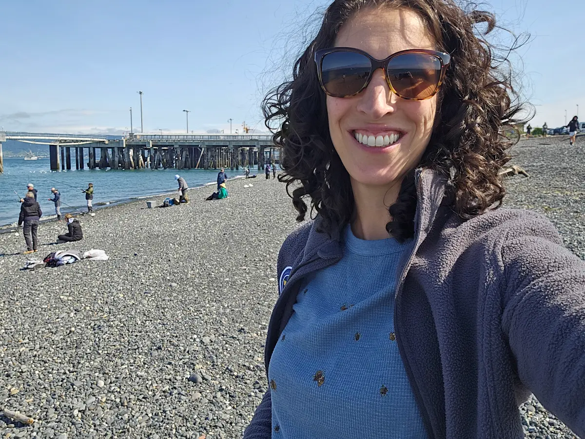 Enjoying the sun in Homer, Alaska.