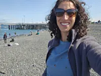 Enjoying the sun in Homer, Alaska.