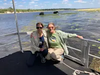 Hanging with my aunt and elephants on the Chobe River in Botswana