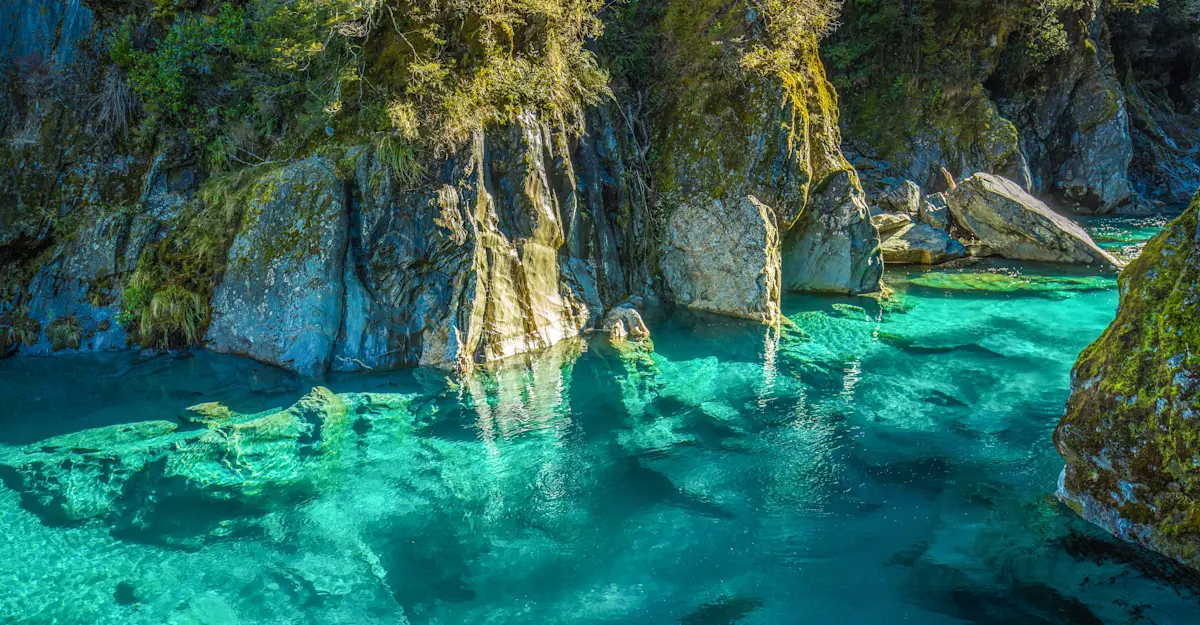 Blue Pools, Haast Pass, New Zealand.